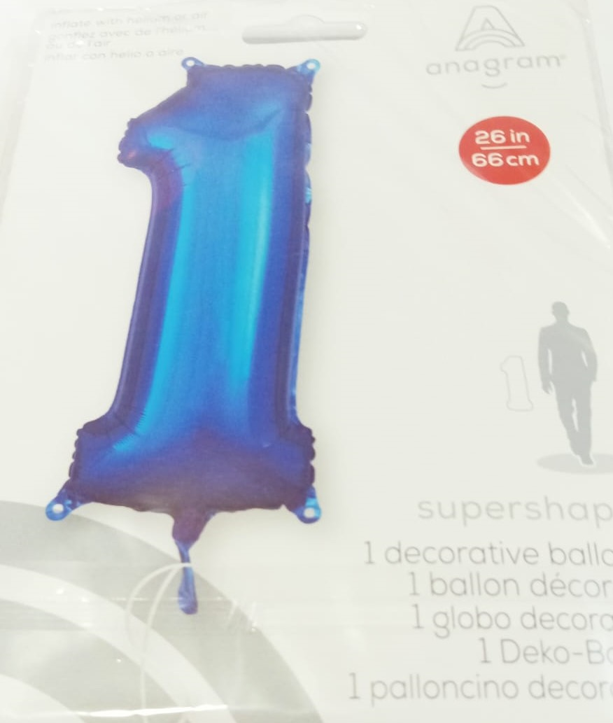 GLOBO FORMA Nº1 AZUL 26PULG