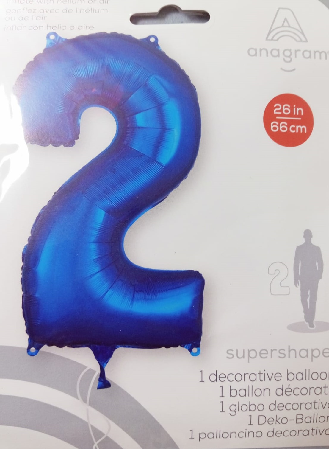 GLOBO FORMA Nº2 AZUL 26PULG