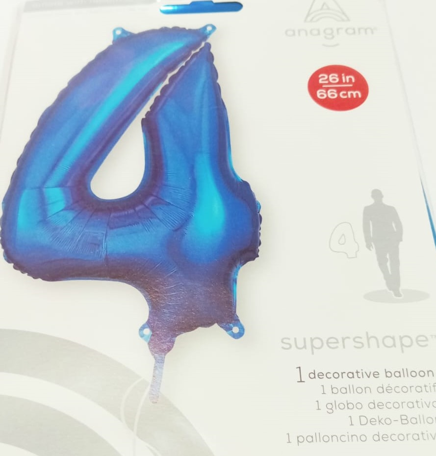GLOBO FORMA Nº4 AZUL 26PULG