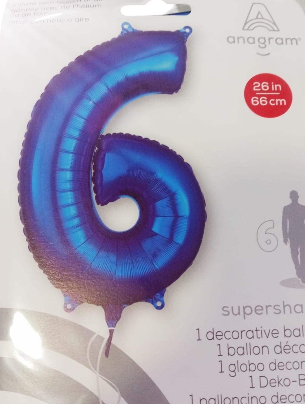 GLOBO FORMA Nº6 AZUL 26PULG