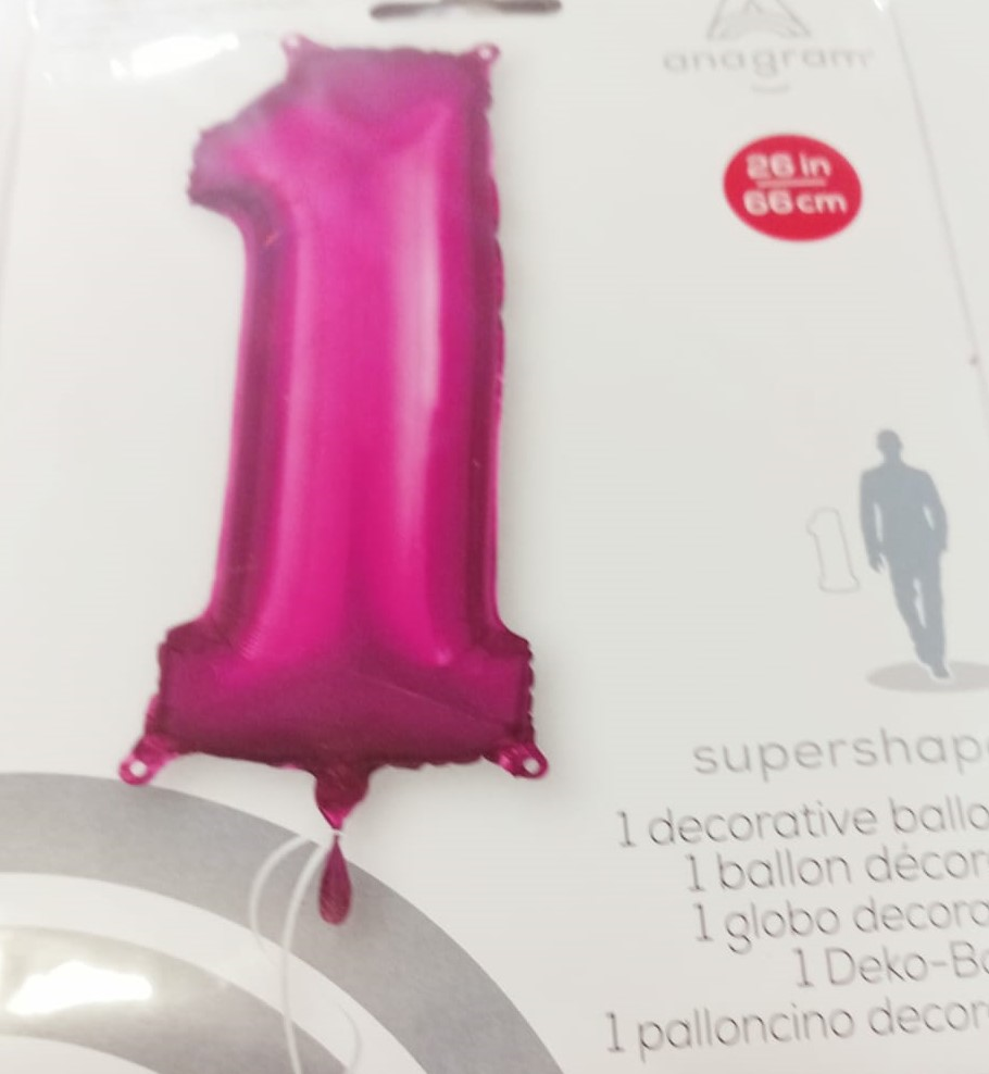 GLOBO FORMA Nº1 FUCSIA 26PULG