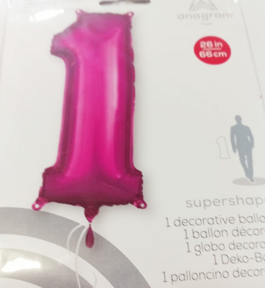 GLOBO FORMA Nº1 FUCSIA 26PULG
