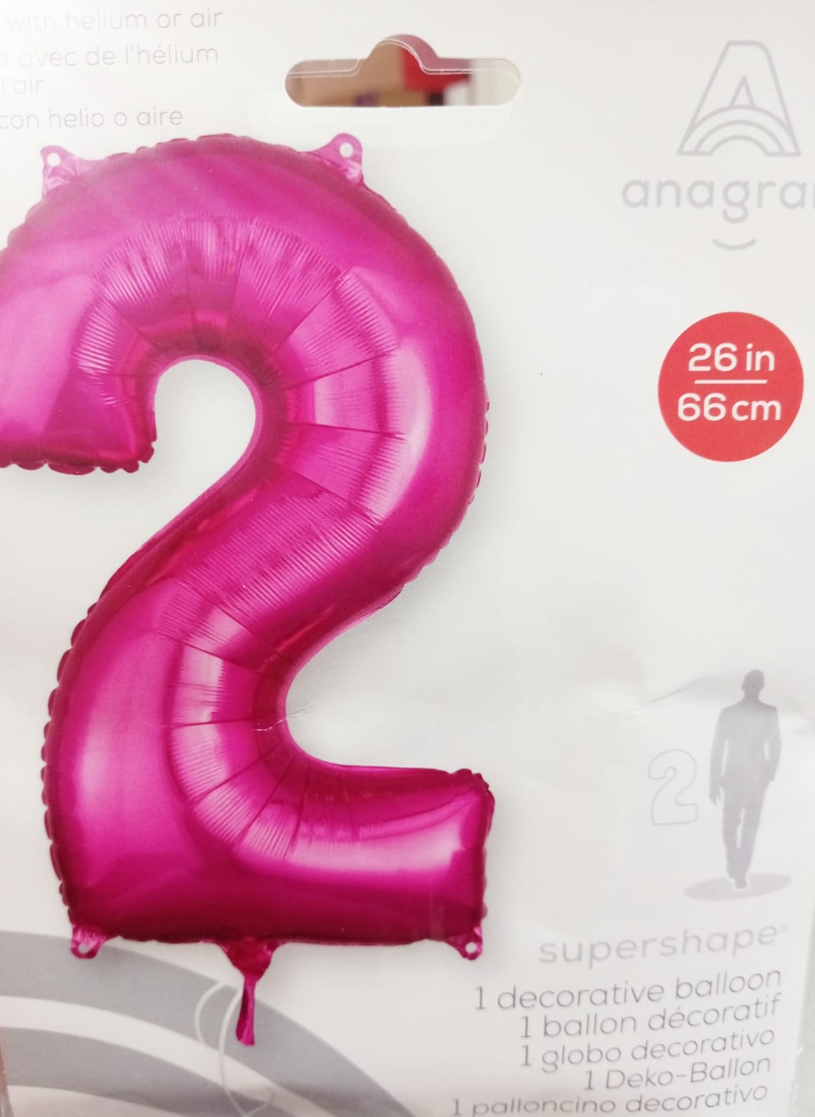 GLOBO FORMA Nº2 FUCSIA 26PULG