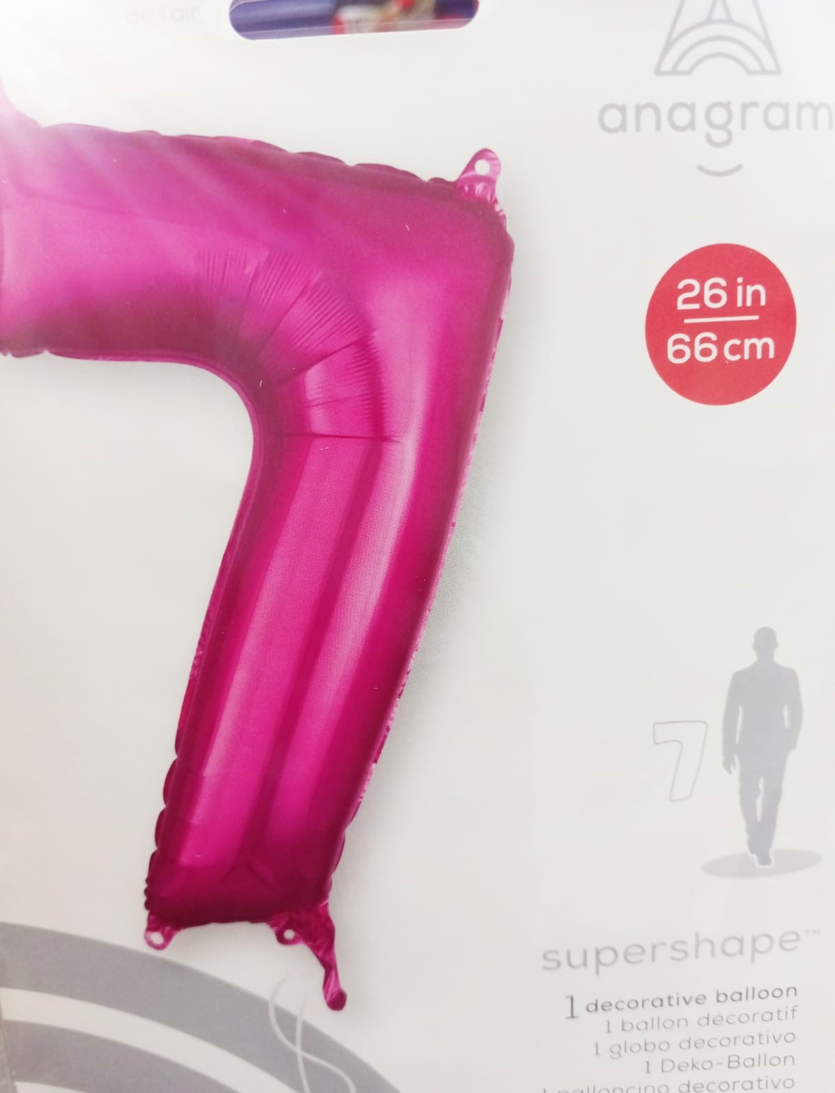 GLOBO FORMA Nº7 FUCSIA 26PULG
