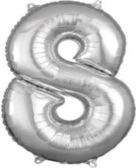 GLOBO FORMA Nº8 PLATA 26PULG