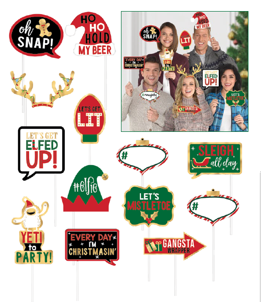 PHOTO PROPS NAVIDAD 13 PCS