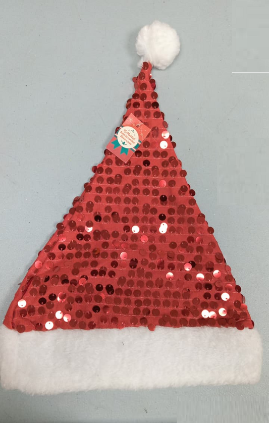 SOMBRERO SANTA LENTEJUELAS ROJ