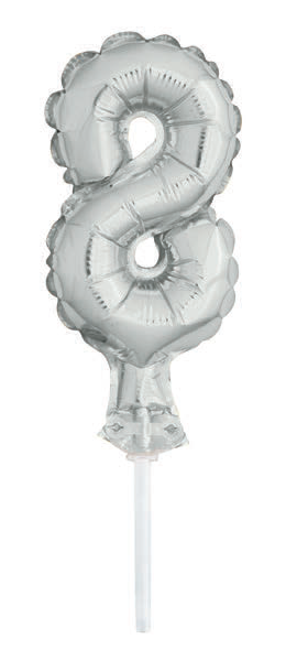 TOPE BIZ GLOBO 5PG PLATA NO 8