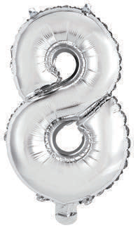 GLOBOS MINI SHAPE NO 8 PLATA
