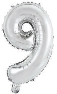 GLOBOS MINI SHAPE NO 9 PLATA