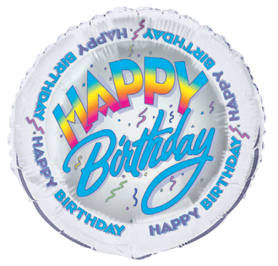 GLOBO MET.HAPPY BIRTHDAY18PULG