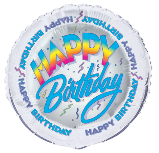 GLOBO MET.HAPPY BIRTHDAY18PULG