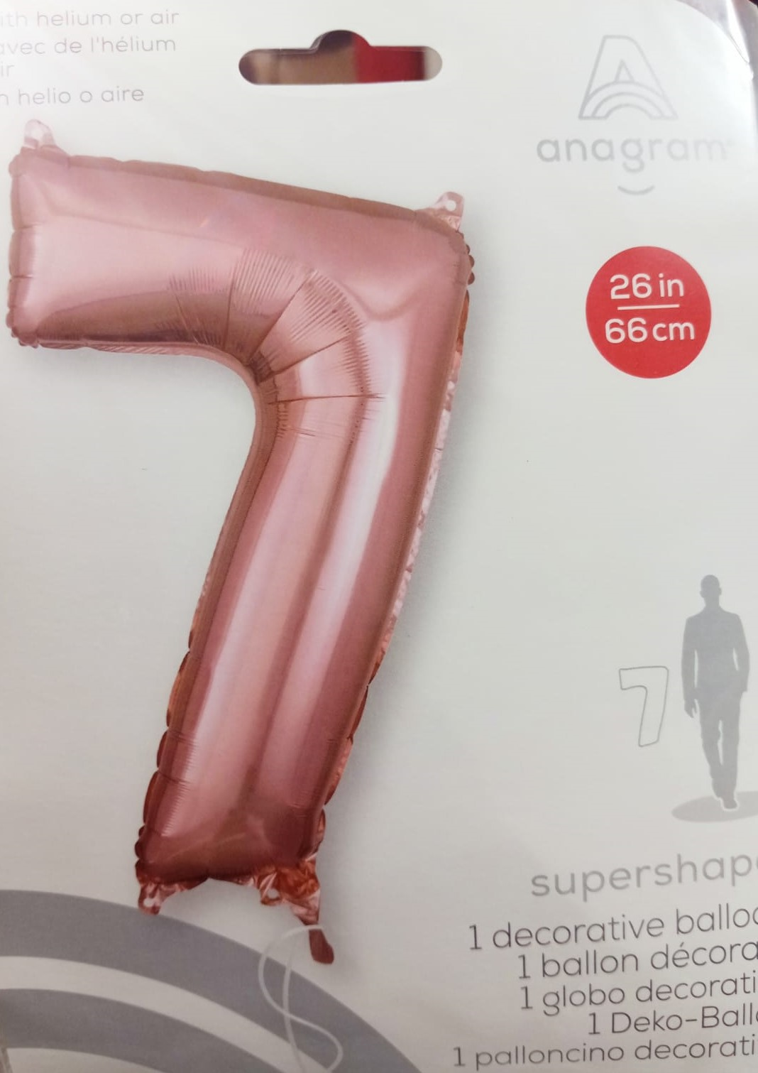 GLOBO FORMA Nº7 ROSEGOLD26PULG