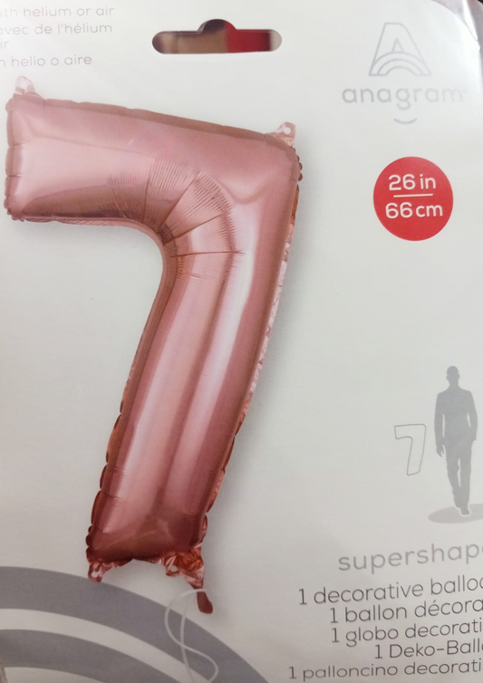 GLOBO FORMA Nº7 ROSEGOLD26PULG