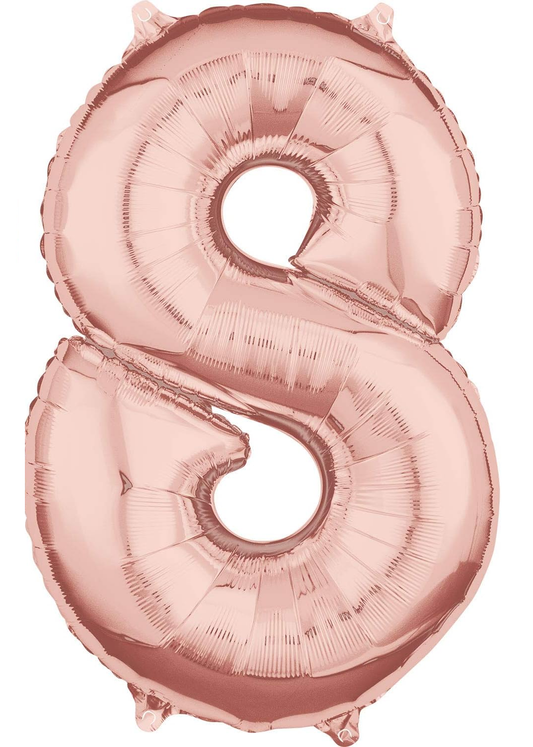 GLOBO FORMA Nº8 ROSEGOLD26PULG