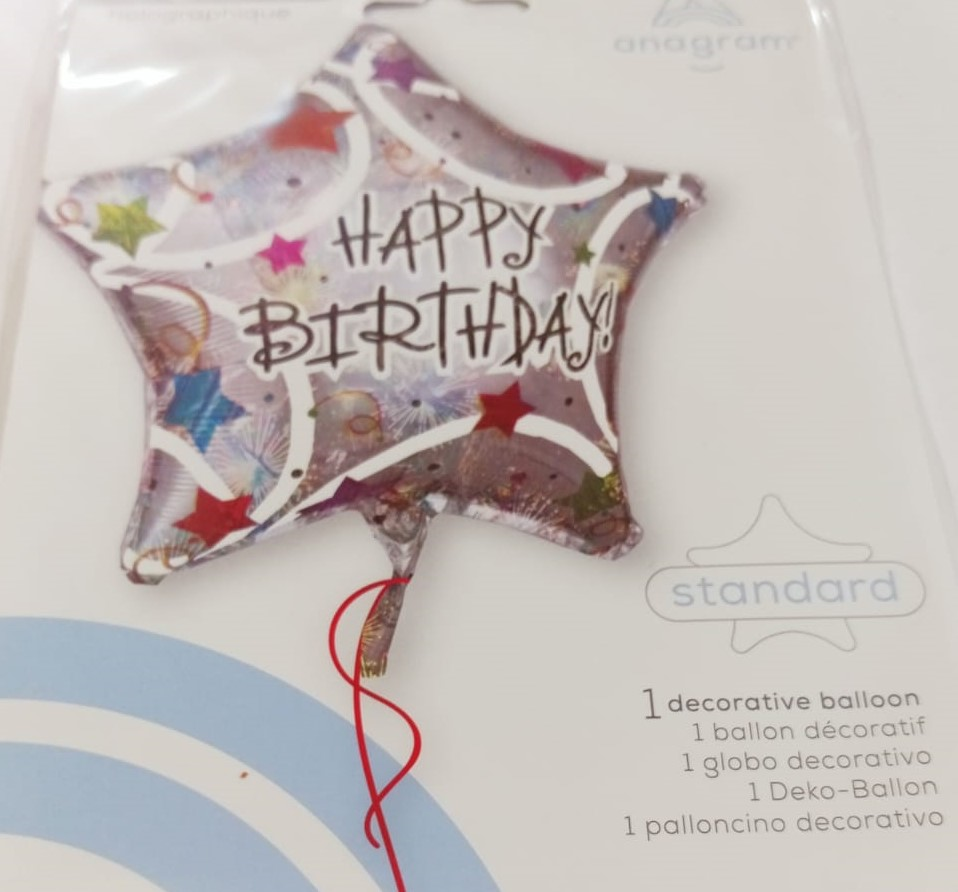 GLOBO MET18PG ESTRELLA HPBDAY