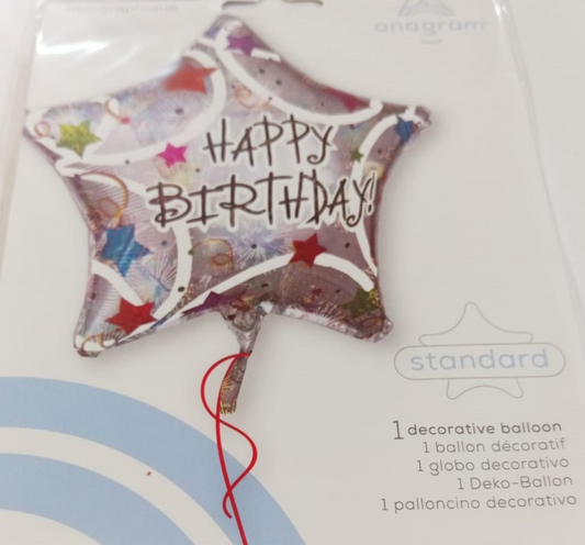 GLOBO MET18PG ESTRELLA HPBDAY
