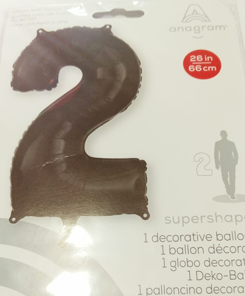 GLOBO FORMA Nº2 NEGRO 26PULG