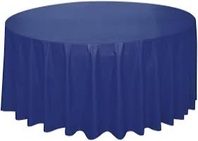 MANTEL PLAST REDONDO AZUL NAVY