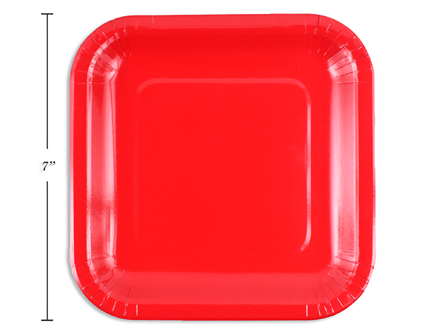 PLATO CUADRADO ROJO 16UN 7 PG