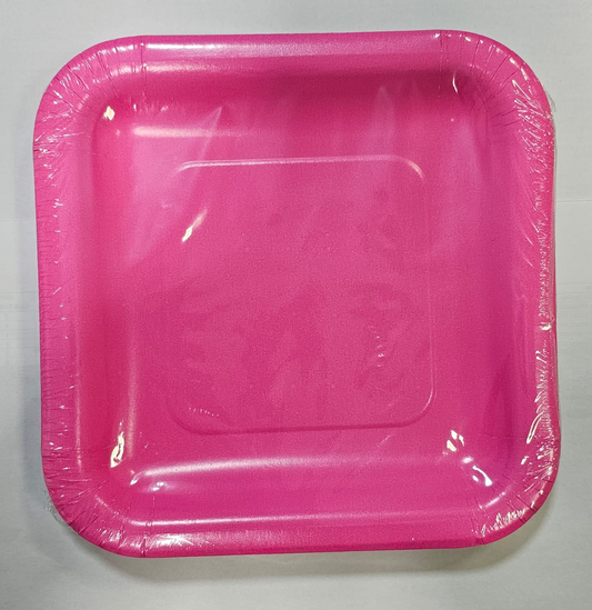 PLATO CUADRADO FUCSIA 16UN 7 P