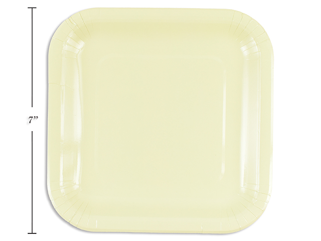 PLATO CUADRADO CREMA 16UN 7 P