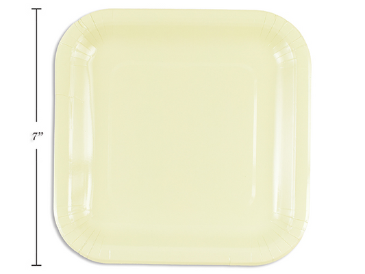 PLATO CUADRADO CREMA 16UN 7 P