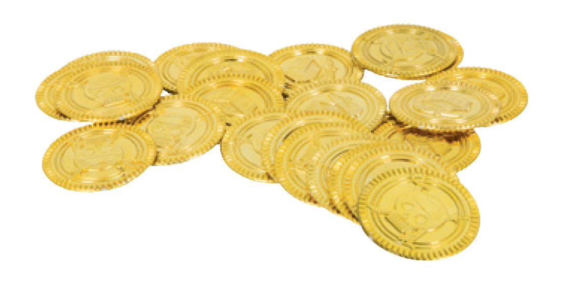 MONEDAS DEL TESORO 144UDS