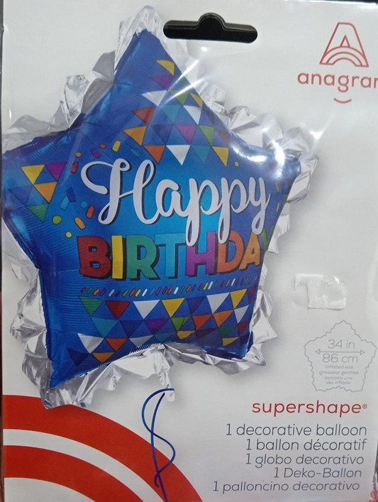 GLOBO MET. HBDAY SUPER SHAPE