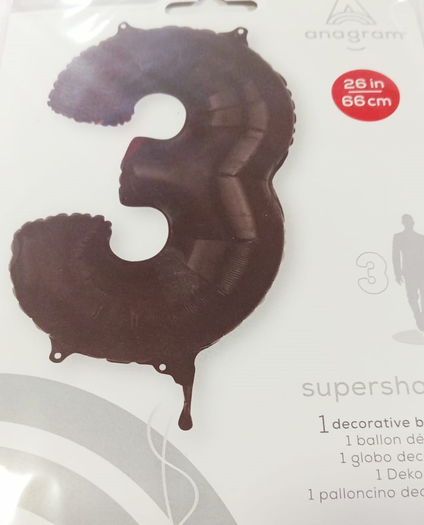 GLOBO FORMA Nº3 NEGRO 26PULG