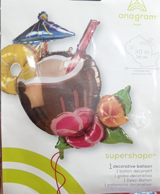 GLOBO MET.SUPER SHAPE TROPICAL