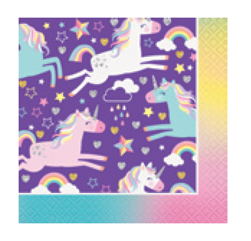 SERVILLETAS UNICORNIO PEQ 16UD