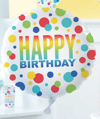 GLOBO MYLAR HAPPY BDAY 18PG