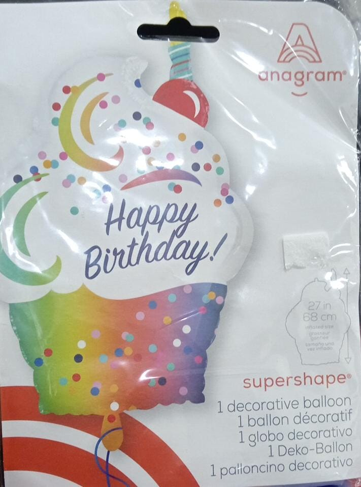 GLOBO MET.SUPER SHAPE HPBDAY