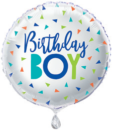 GLOBO MET 18PG BIRTHDAY BOY