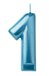 VELA N1 AZUL METALICO 3PG