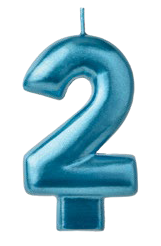 VELA N2 AZUL METALICO 3PG