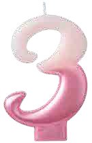 VELA N3 ROSA METALICO 3PG