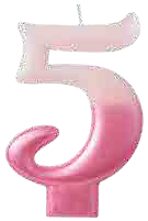 VELA N5 ROSA METALICO 3PG