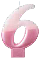 VELA N6 ROSA METALICO 3PG