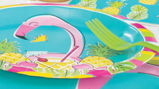 PLATO 9PG VERANO PIÑA FLAMINGO