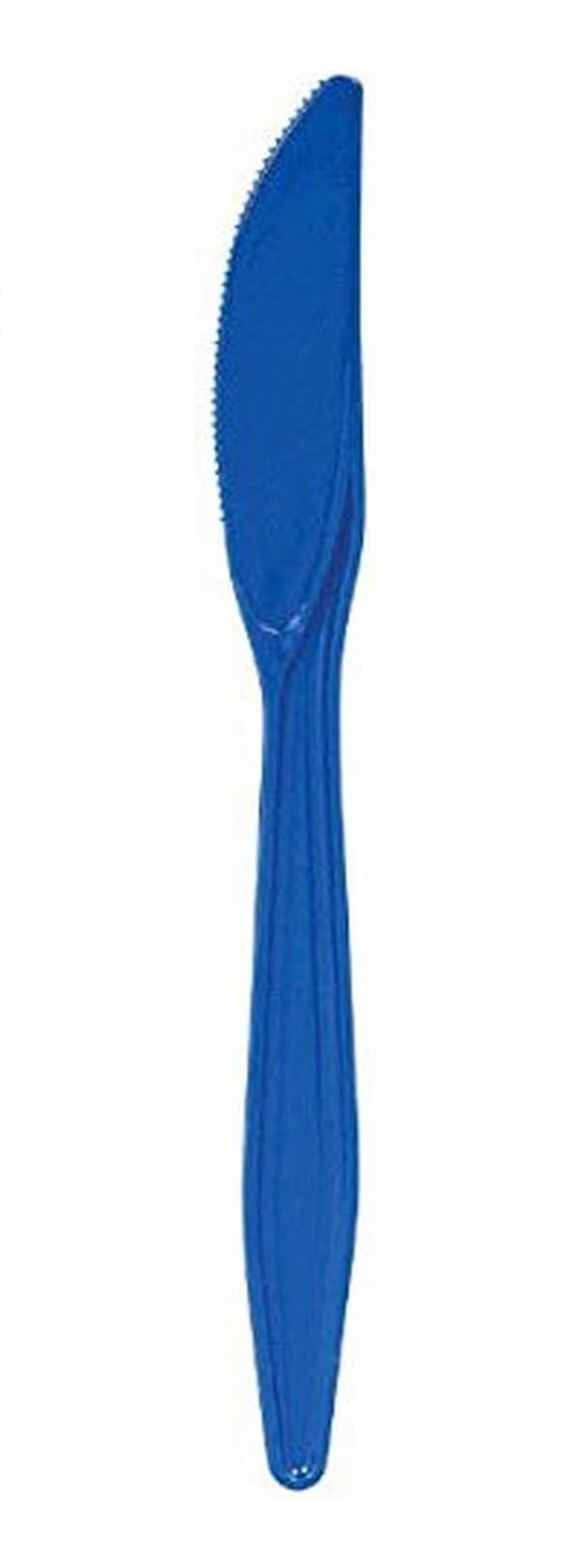 CUCHILLO PLASTICO 20 UDS AZUL