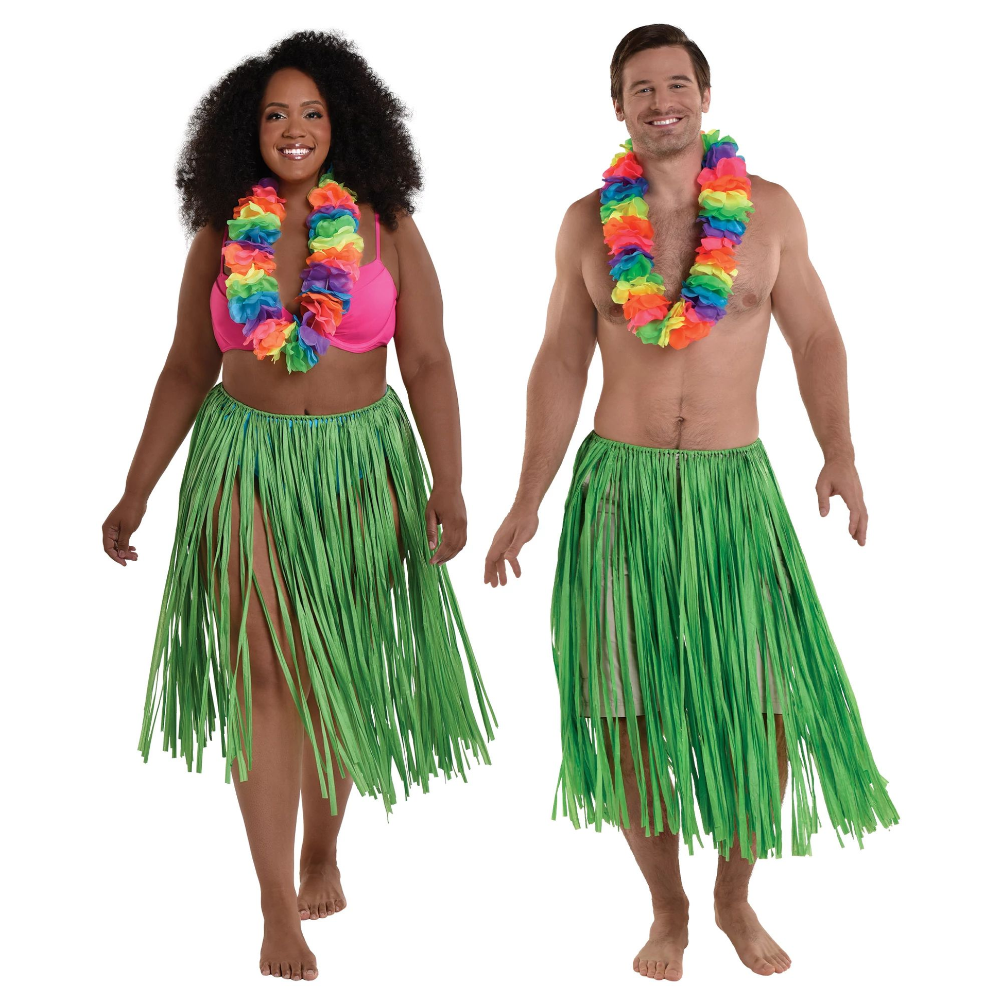 FALDA HAWAI VERDE PLAST ADXL