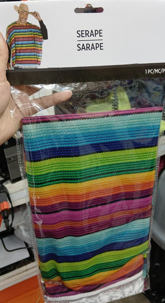 PONCHO MEXICANO FIESTA MUTICOL