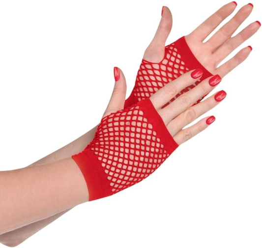 GUANTES ADULTO RED CORTOS ROJO