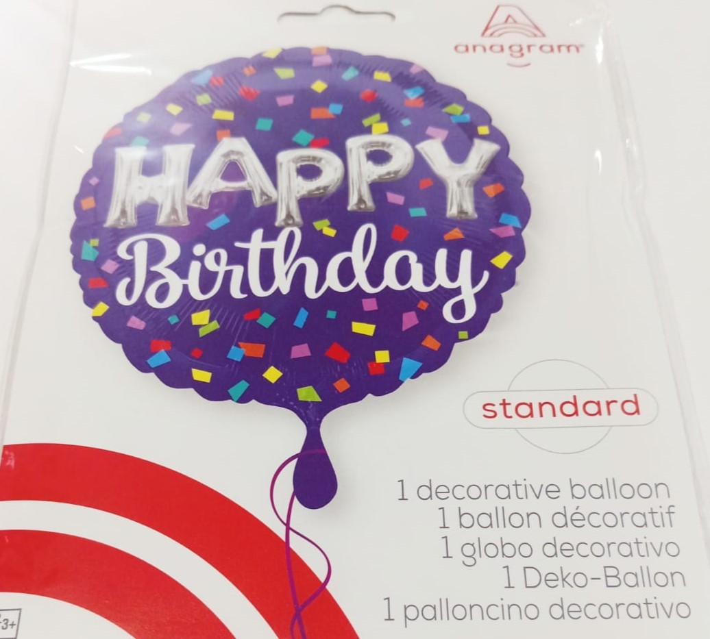 GLOBO 18 PG HAPPY BIRTHDAY