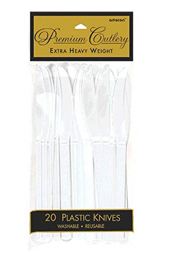 CUCHILLO PLAST 20 UDS BLANCO
