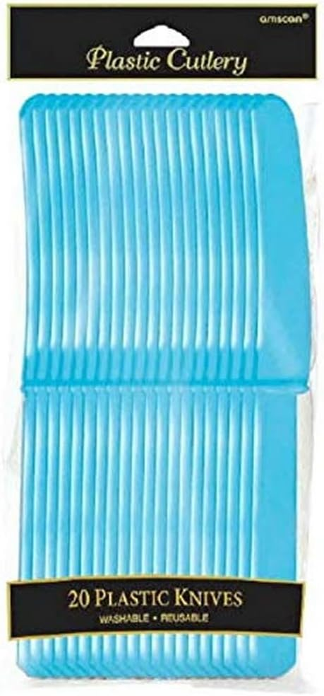 CUCHILLO PLAST 20 UDS AZUL CAR