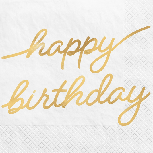 SERVILLETAS GOLDEN BDAY BN