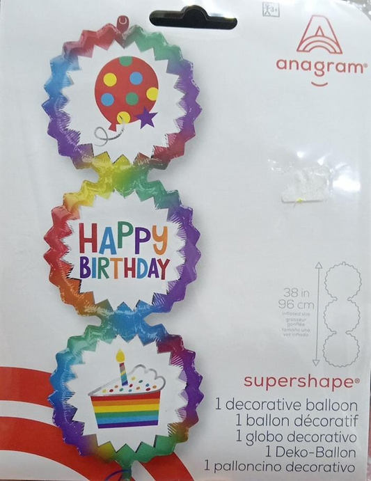 GLOBO MET. HPBDAY SUPER SHAPE